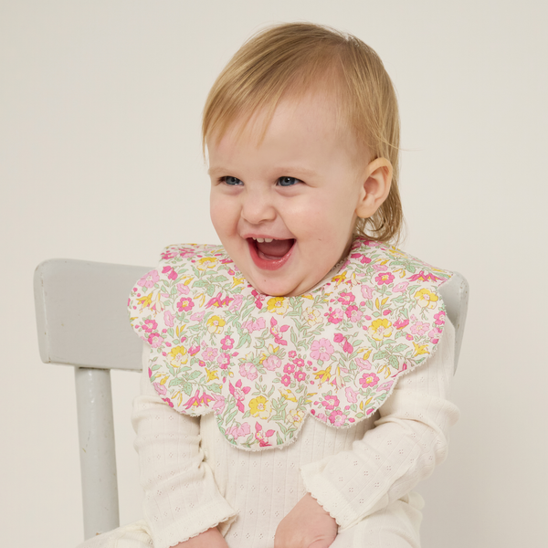 Fuchsia Scalloped Bib