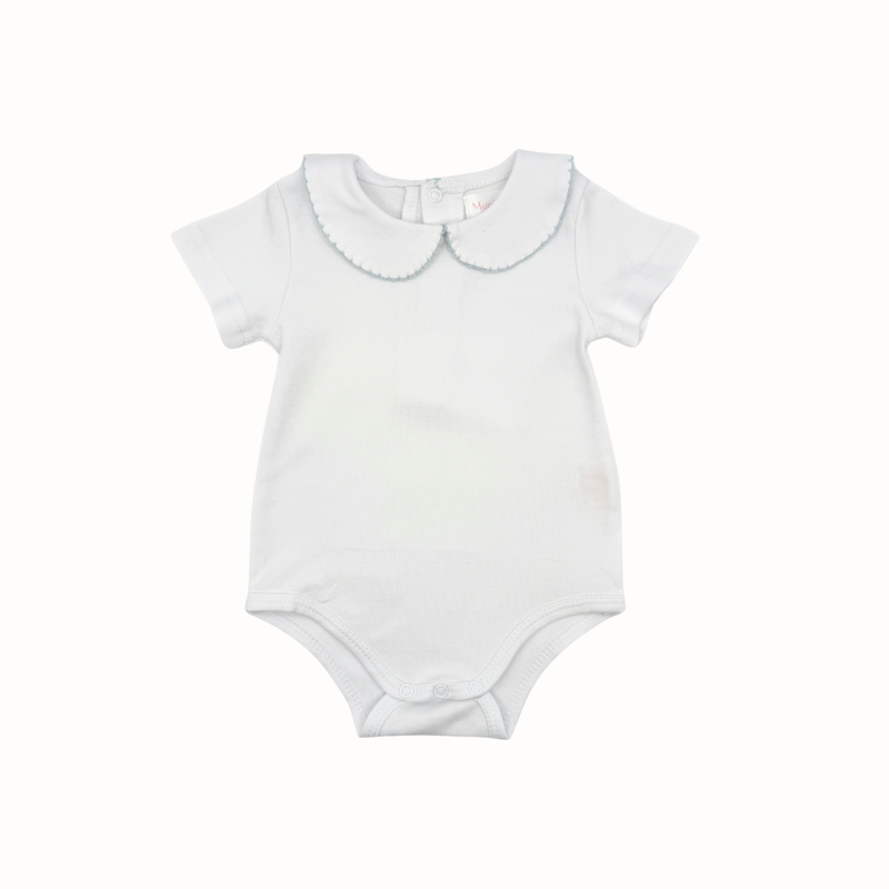 Peter Pan Collar Bodysuit - Blue