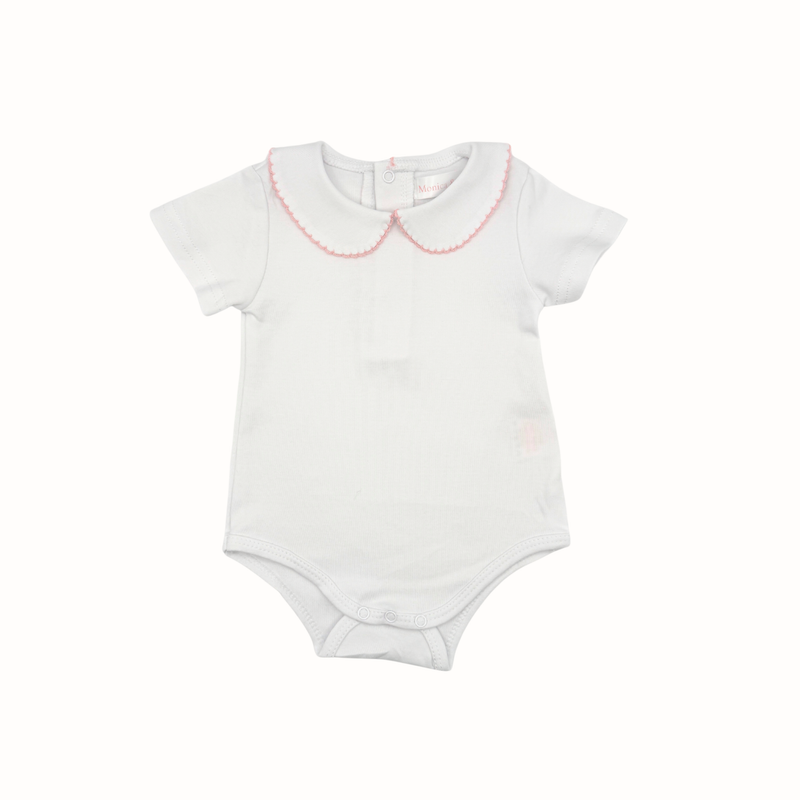 Peter Pan Collar Bodysuit - Pink