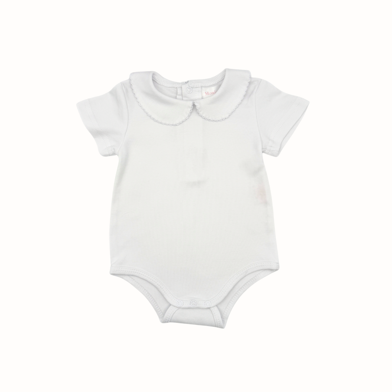 Peter Pan Collar Bodysuit - White