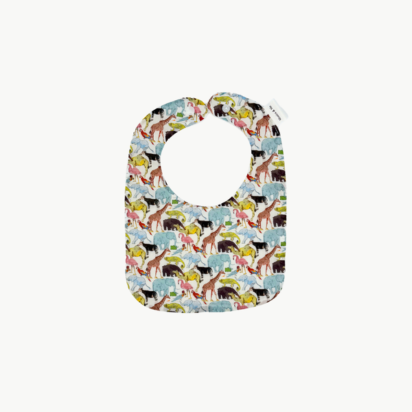 Zoo Rainbow Square Baby Bib